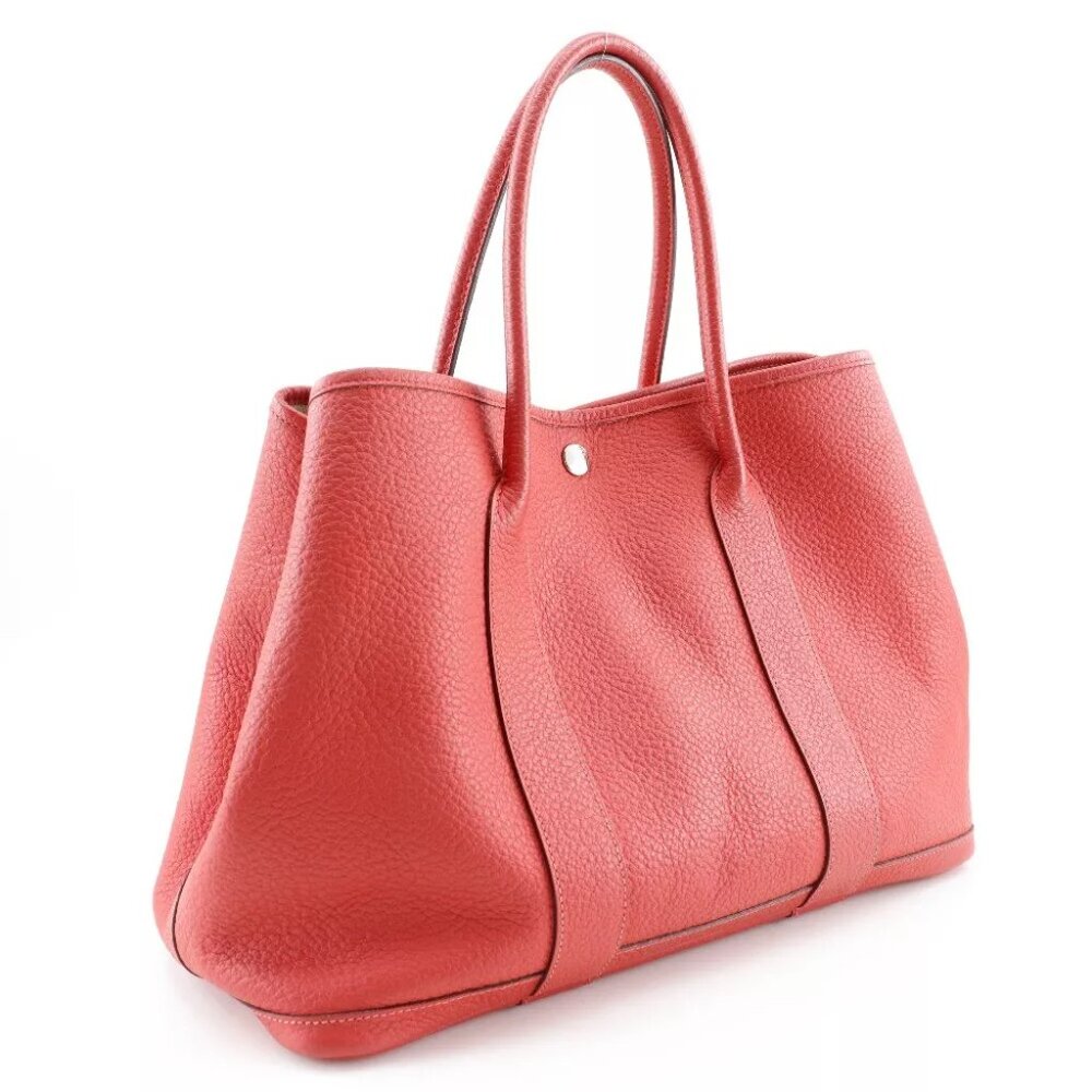 HERMES Garden party PM Tote Bag Red Negonda Women - Picture 8 of 12